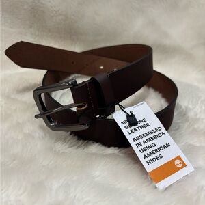 Timberland Dark Brown Leather Belt